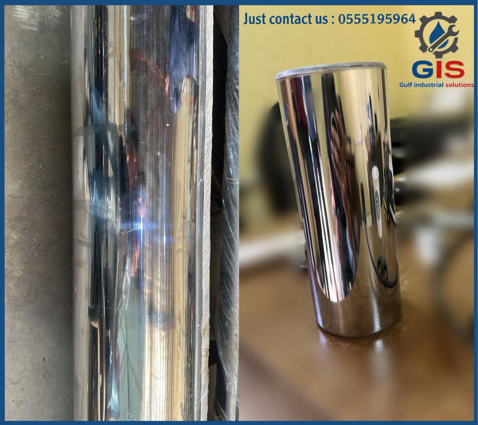 Precision polished chrome surface